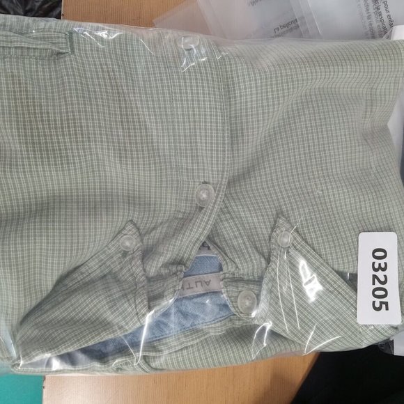 Columbia Shirt Mens Large Green Sage Plaid Button Up Outdoors Utility Casual - Picture 7 of 7